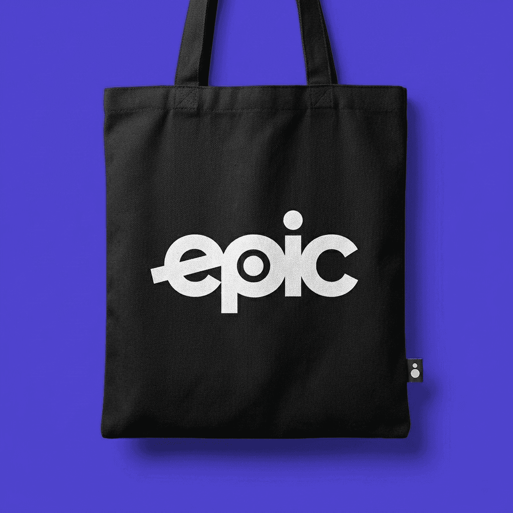 Epic-branded canvas tote bag