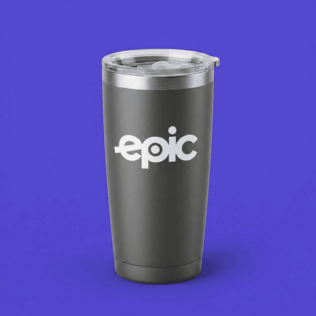Epic-branded insulated tumbler